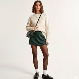 Abercrombie & Fitch scarlet mini skirt in green